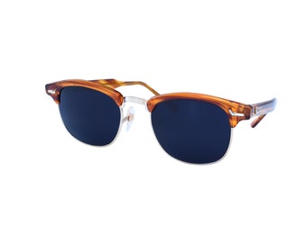 Vintage Sunglasses 1970's Brown Optical Club Master Glasses with Extra Dark Lenses, Unworn