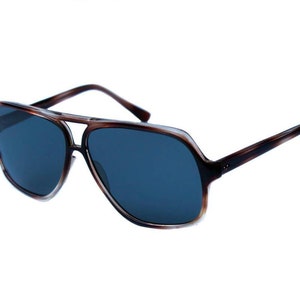 Vintage 70s Aviator Sunglasses: Polarized Glass Lenses, Tortoise Frame
