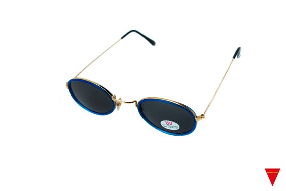 80's Vintage Oval Sunglasses John Lennon Style Go… - image 4