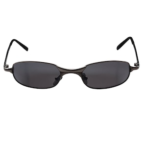 90&#39;s Thin Aerospace Metal Sunglasses with Dark Lenses Unworn Original Vintage Sunglasses