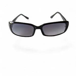 Original 90&#39;s Square Sunglasses, Unworn Vintage Plastic Frames with Dark Gray Lenses