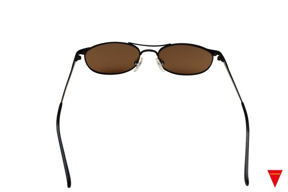 90's Square Matrix Sunglasses Extra Small Black G… - image 5