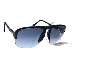 Vintage 80er Jahre schwarze Aviator Sonnenbrille -Accu Sun - Ungetragen