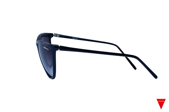 70's Cat Eye Sunglasses, Black Frame with Dark Le… - image 4