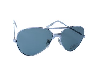 70er Silber Pilotenbrille Vintage Metallrahmen Ungetragen Original Vintage Brille High Fashion Klassiker