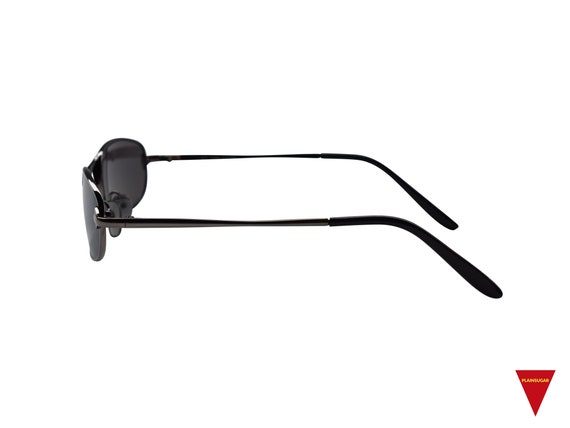 90's Thin Aerospace Metal Sunglasses with Dark Le… - image 4