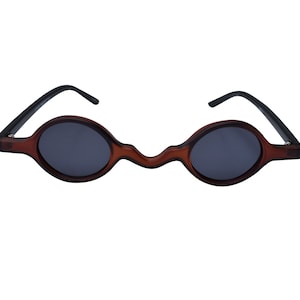 Small Vintage Sunglasses Brown 90&#39;s Style , Black, Burgundy, Clear Orange Glasses with Dark Lenses, Women, Men, Unisex