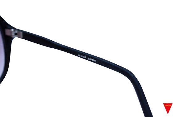 70's Optical Black Oversize Aviator Sunglasses Un… - image 7