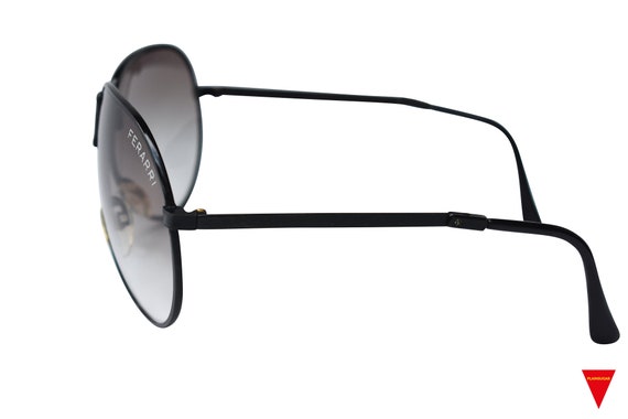 70’s Black Folding Aviator Sunglasses Black Metal… - image 3
