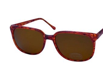 Okulary przeciwsłoneczne z lat 70. kwadratowe, szylkretowe, oryginalne, plastikowe, vintage