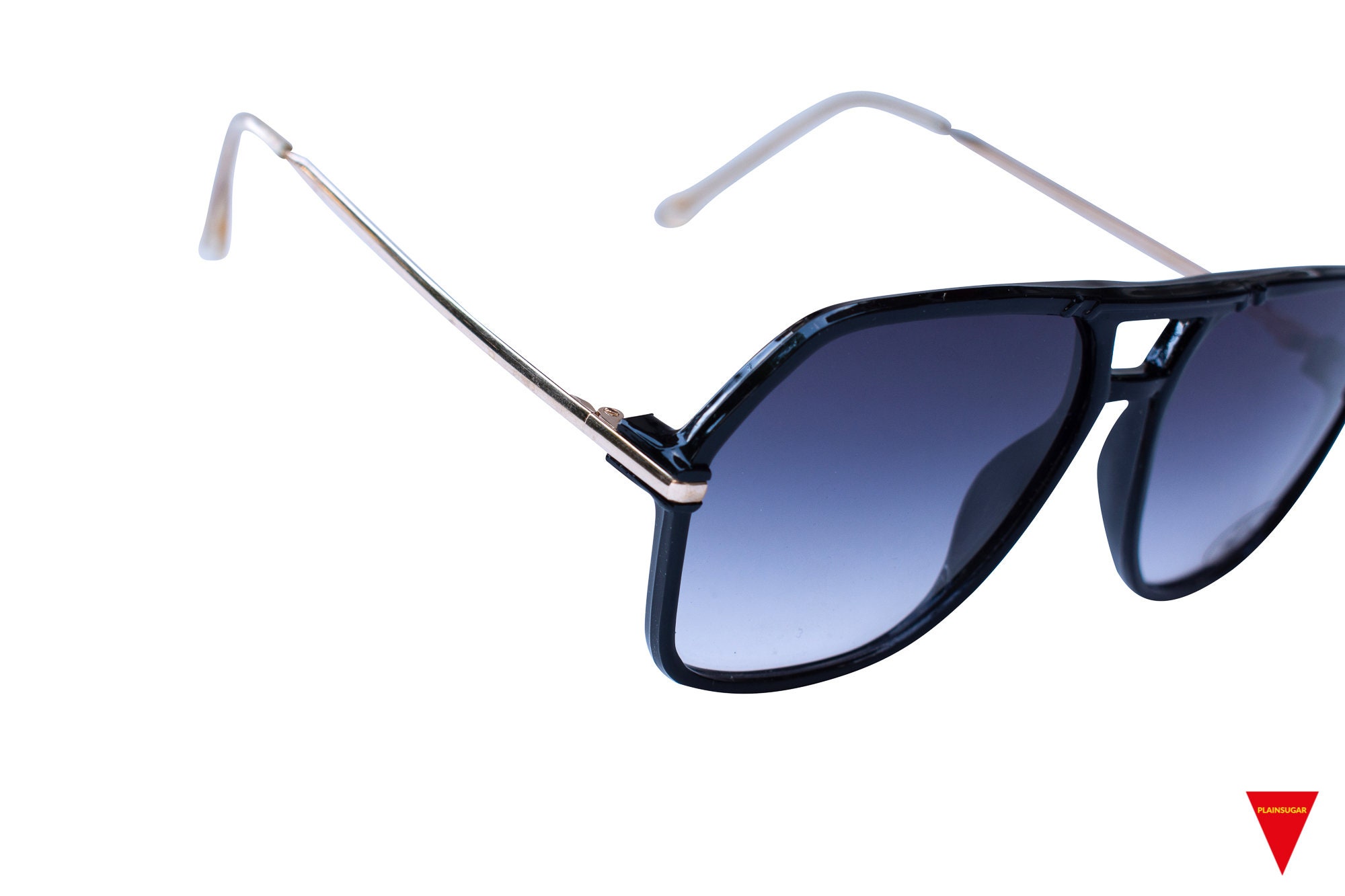 70s Black Aviator Sunglasses: Vintage Oversized Square 