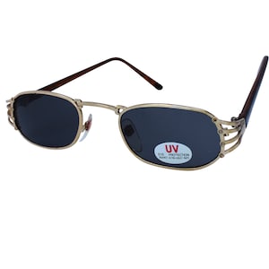 1970s Original Gold Frame Thin Square Sunglasses, Optical Quality, Deadstock Unworn Vintage High Quality Frames Hip image 1
