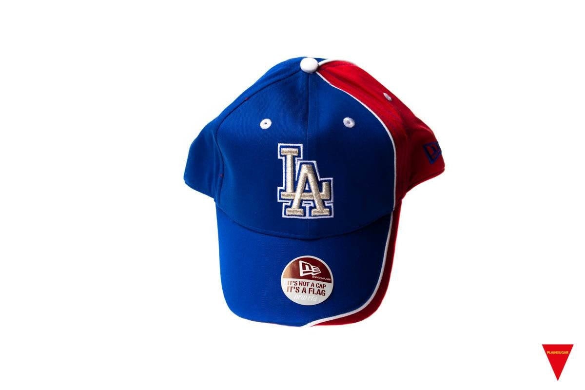 Blue LA Hat & Red Side 90's Dodgers New Era Baseball Cap, One Size Fits All, Women, Men, Unisex