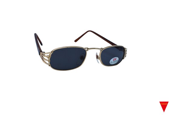 1970’s Original Gold Frame Thin Square Sunglasses… - image 3