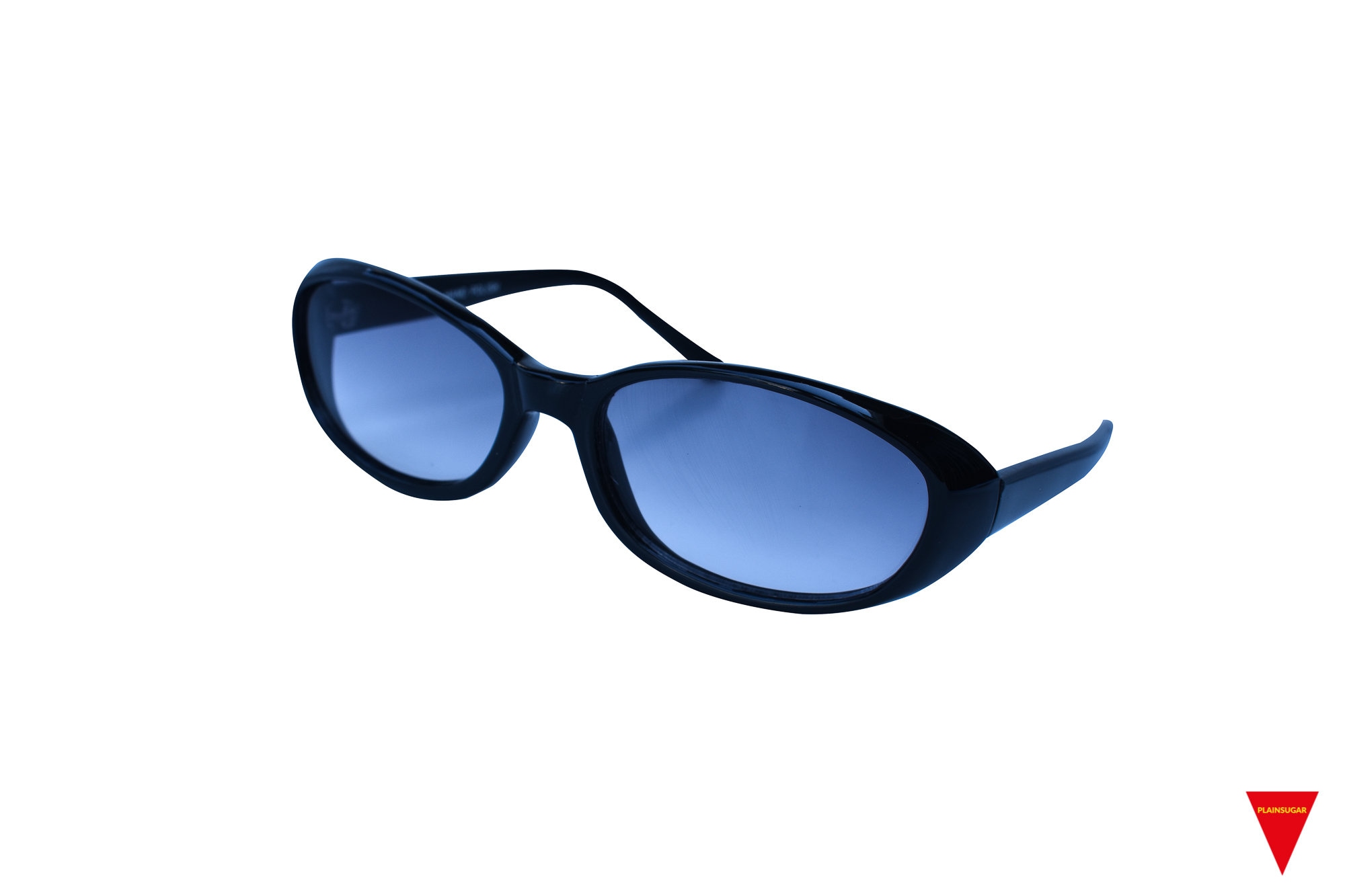 Vintage 90s Oval Sunglasses: Small Black Plastic Frame - Etsy display picture 2