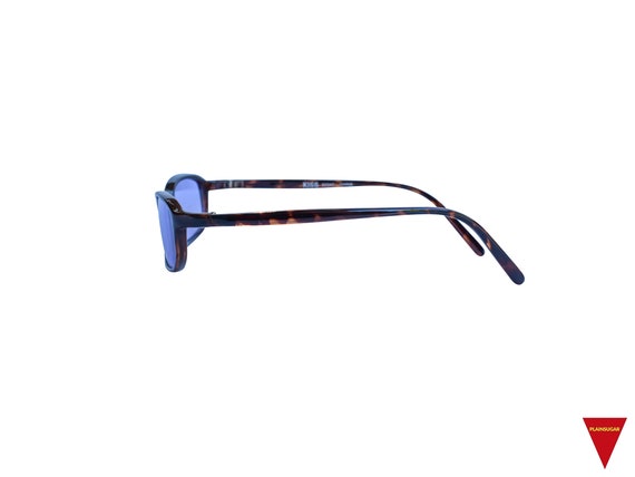 Blue Square Sunglasses with Tortoise Frame, Unise… - image 4