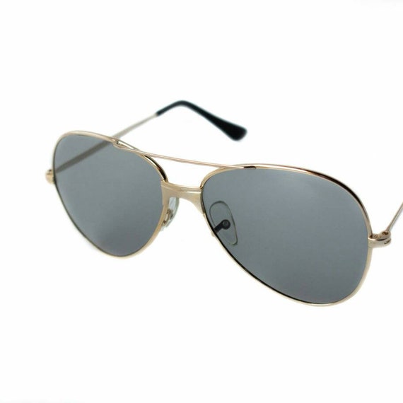 70s Gold Frame Aviator Sunglasses with Light Glas… - image 3