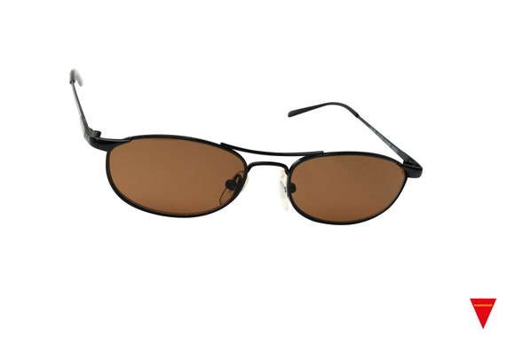 90's Square Matrix Sunglasses Extra Small Black G… - image 1