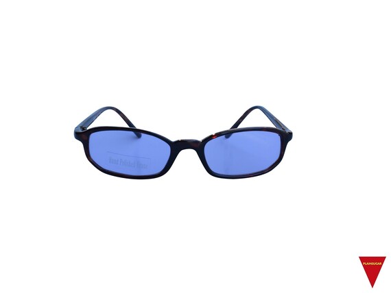 Blue Square Sunglasses with Tortoise Frame, Unise… - image 1