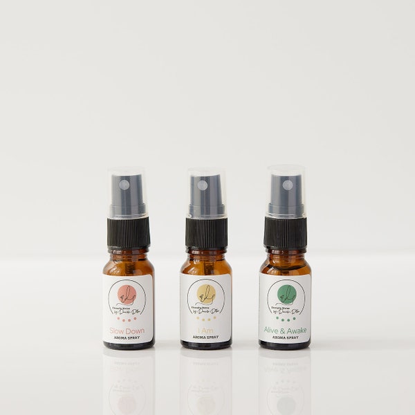 Mini Aromatherapy Spray Variety Pack | All Natural Organic Essential Oil Sprays| Relax+Self Care+Energy+Meditation| Spa Gift| Phthalate Free