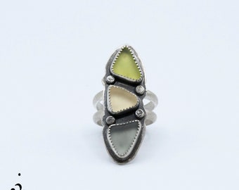 Sea glass ring | Beach Glass ring | Seaglass ring | multicolor ring