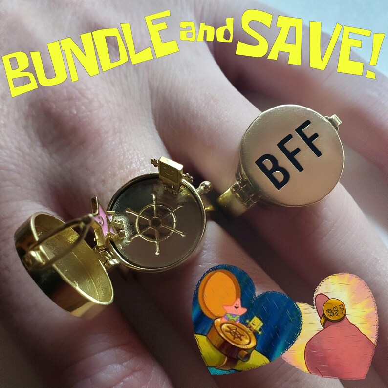 sponge bob bff rings