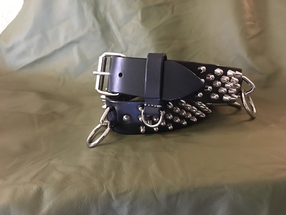 小物 little willowman studs Leather Belt XZQTIVE Studded Punk Rivet Belt for Women/Men - Leather