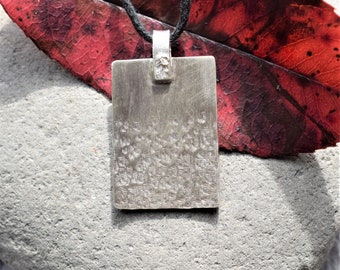 Unique Large Dimpled Pendant - handmade individually from solid silver