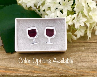 Custom Wine Glasses Acrylic Earrings