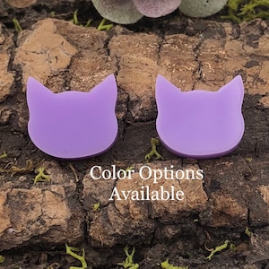 Cat Face Acrylic Earrings
