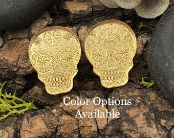 Boucles D'oreilles Crâne De Sucre Halloween - Bijoux Tête De Mort Pour Femme, Fille - Cadeau Décoration Jour Des Morts - 5