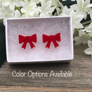 Bow Acrylic Earrings