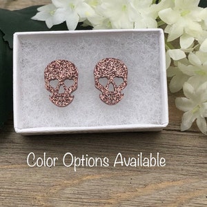 Simple Sugar Skull Acrylic Earrings