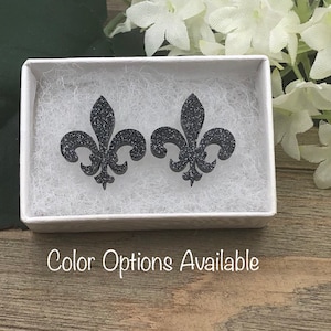 Fleur de Lis Acrylic Earrings