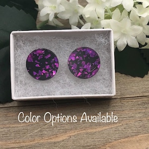 Large Circle Acrylic Earrings