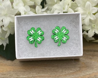 4-H Clover Acrylic Earrings