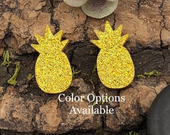 Flat Bottom Pineapple Acrylic Earrings