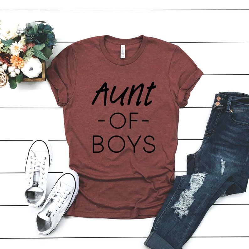 Aunt Shirt Boy Aunt Shirt Aunt of Boys Shirt Gifts for Etsy
