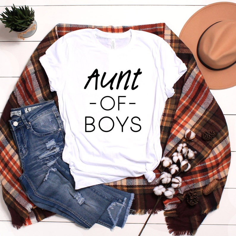 Aunt Shirt Boy Aunt Shirt Aunt of Boys Shirt Gifts for Etsy