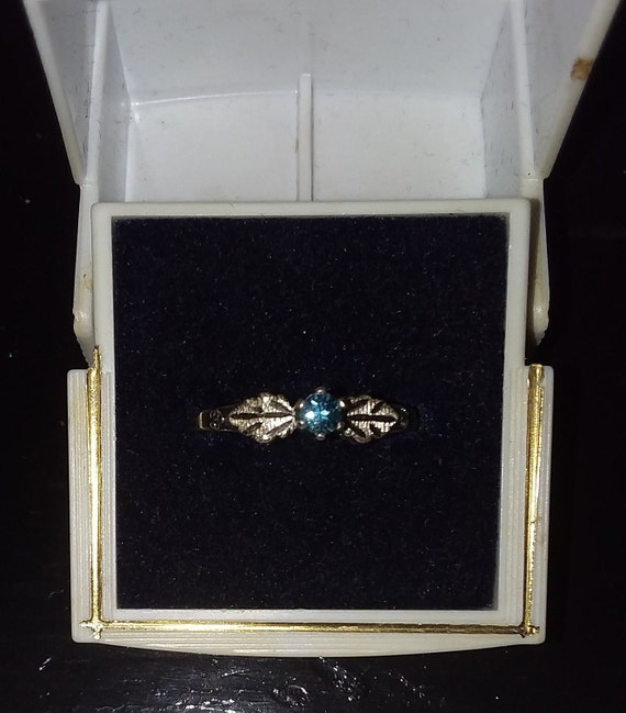 Ladies Blue Topaz Silver Ring - image 1