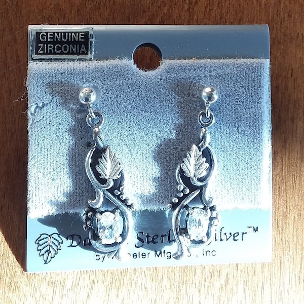Sterling Silver Zirconia Wheeler Dakota Earrings