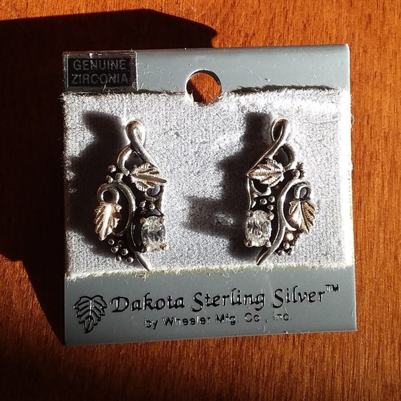 Dakota Sterling Silver Zirconia Wheeler Earrings - image 1
