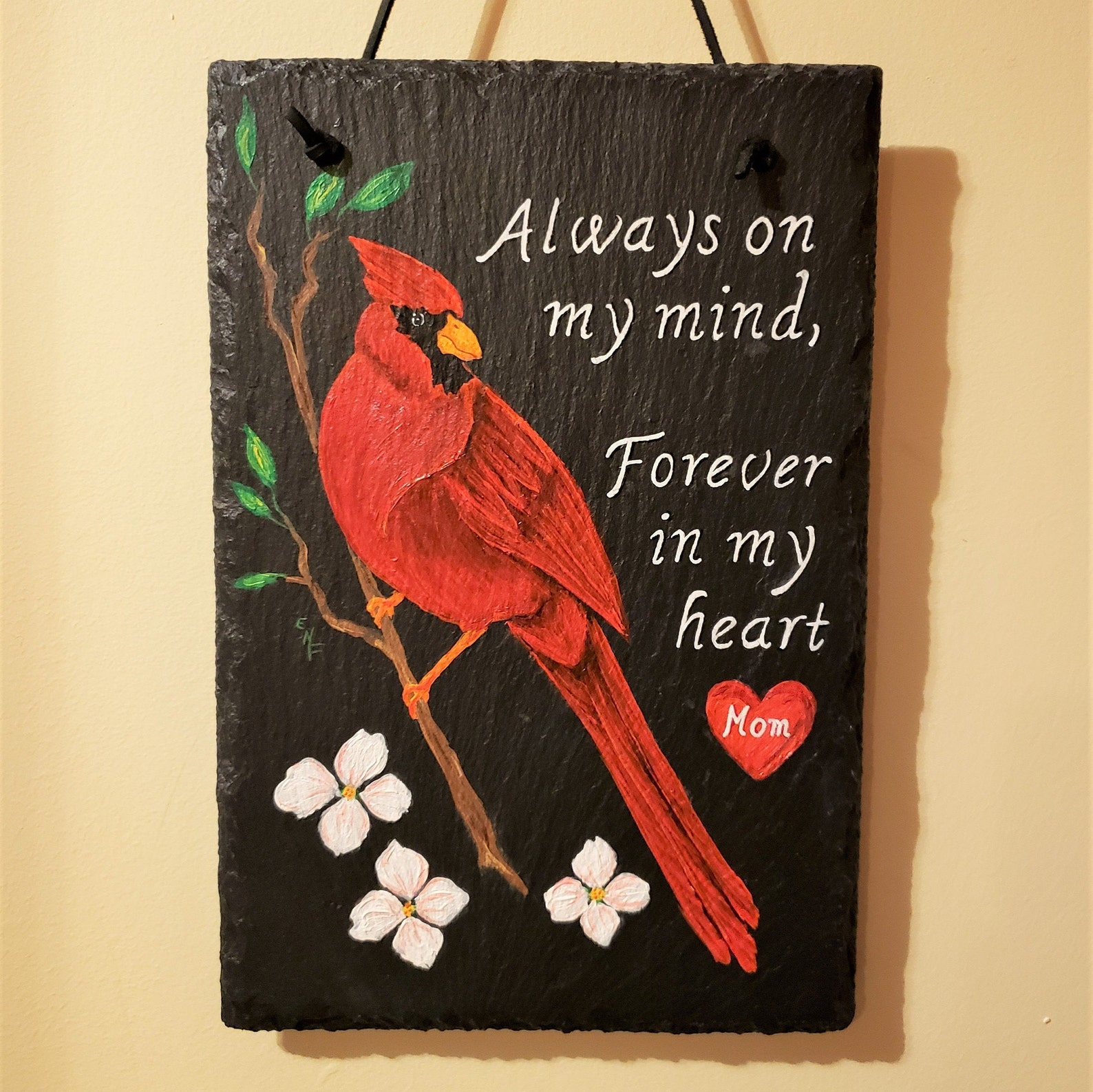 Red Bird Cardinal Gift Memorial Stone Loss of Mother Etsy