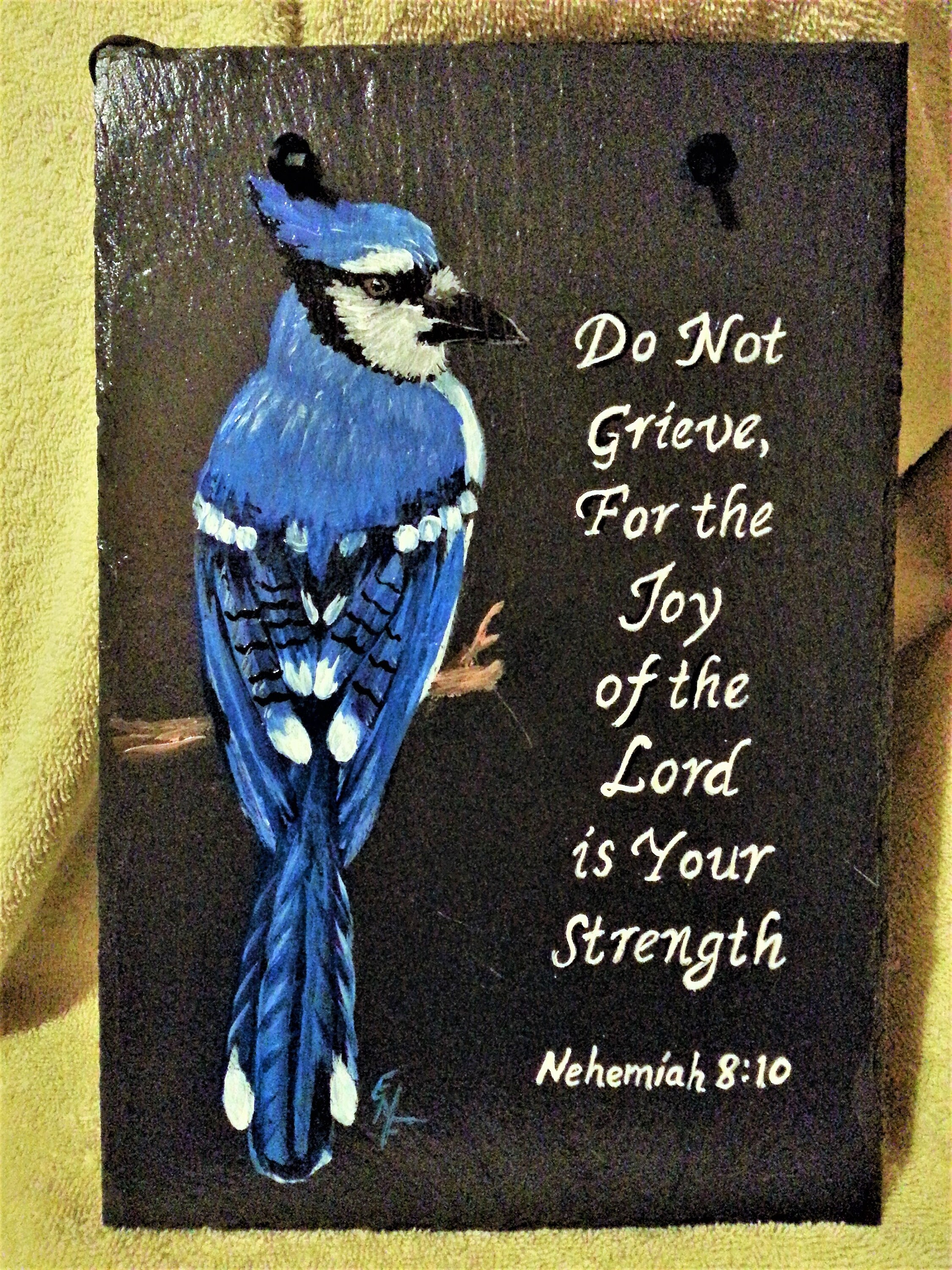 Quotes About Blue Jays Blue Jay Painting Cardinal Memorial Painting Quote Loss | Etsy Canada