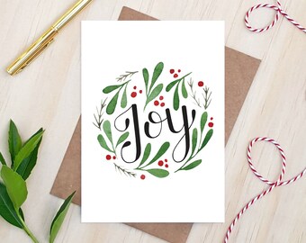 Hand painted christmas cards | Etsy