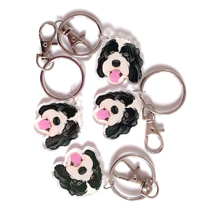 Bernedoodle, Portuguese Water Dog, Australian Labradoodle, Goldendoodle, Aussie Doodle, Keychain, lobster claw