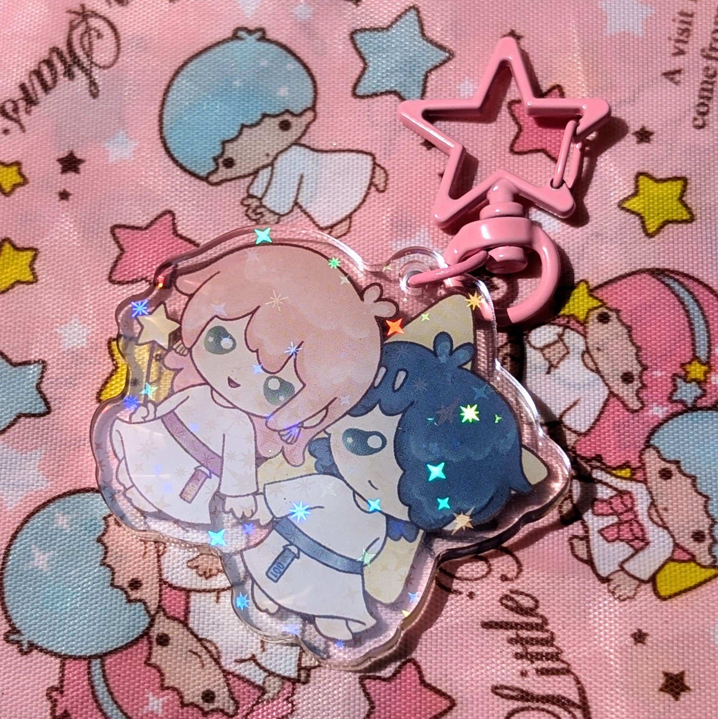 Twin Stars Keychain - Etsy