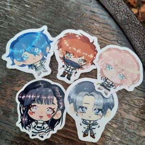 Milgram Anime Häftlinge wetterfeste 1,5 in Vinyl 2,5 in Aufklebern