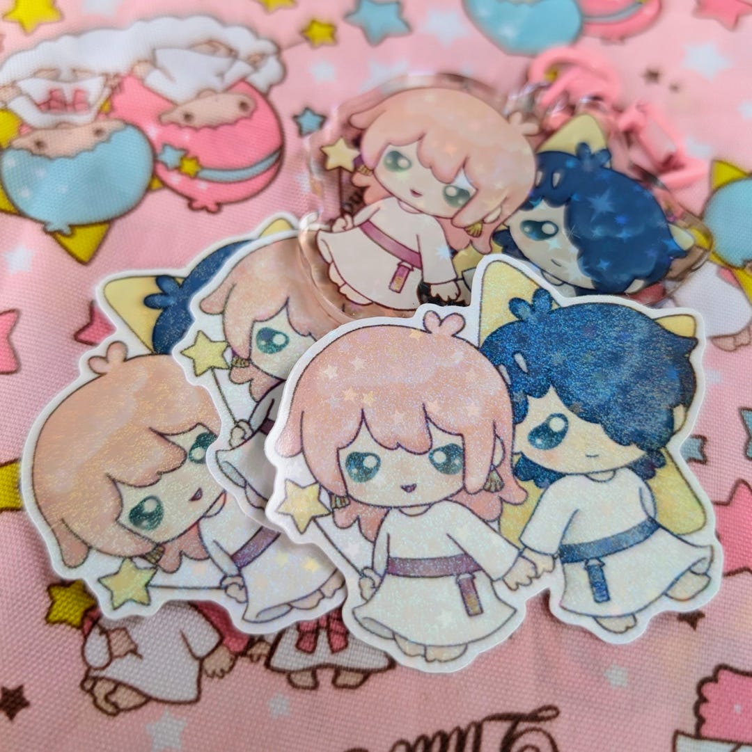 Muu & Haruka Sparkly Vinyl Sticker - Etsy