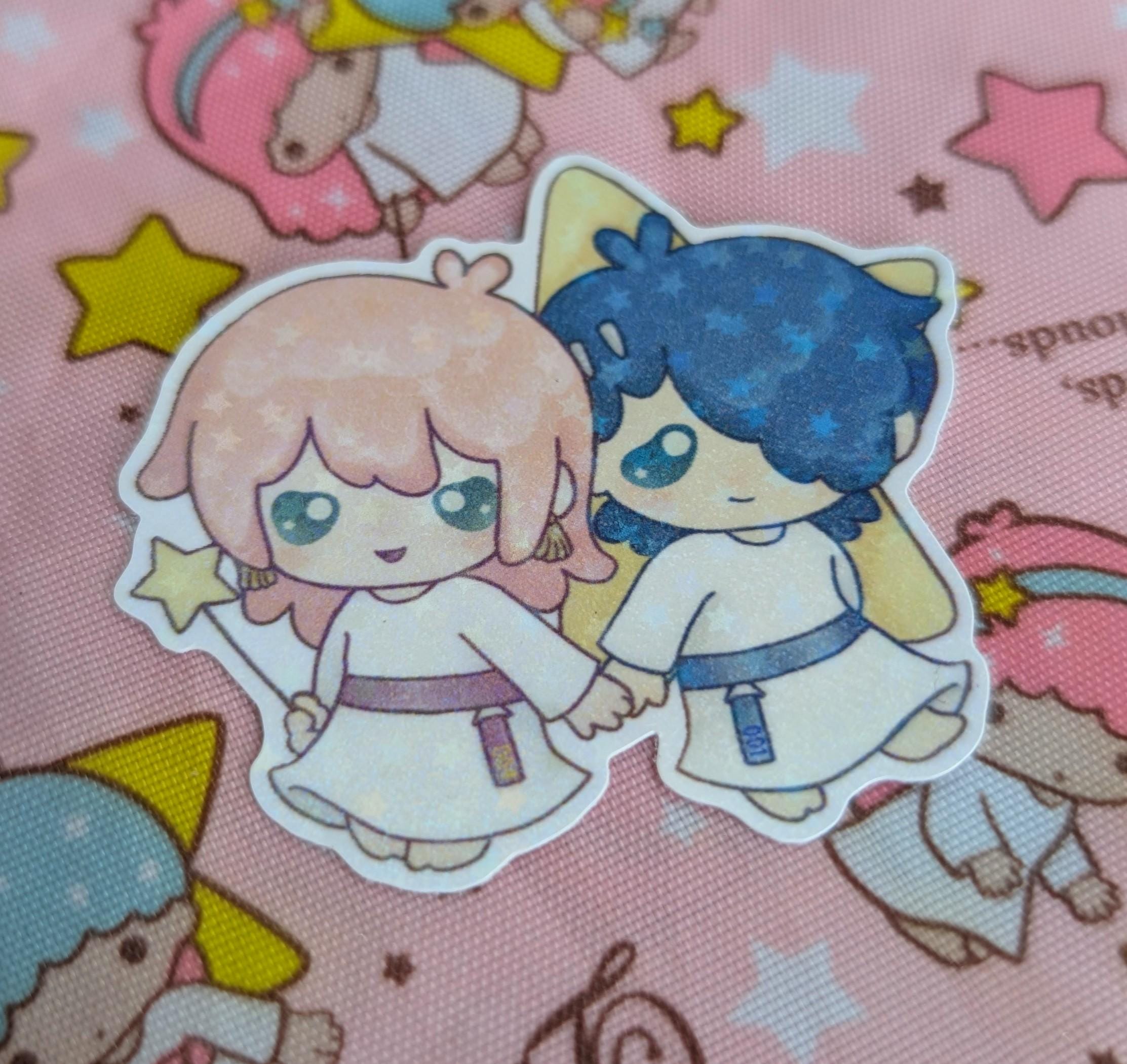 Muu & Haruka Sparkly Vinyl Sticker - Etsy